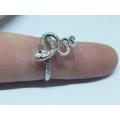 A detailed genuine solid sterling silver snake motif ring - Brand new