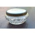 A lovely vintage Brierley crystal powder bowl or trinket box made in England