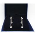 A gorgeous pair of original Swarovski crystal earrings with box - please read