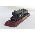 A vintage model of the King Class Great Western locomotive on base