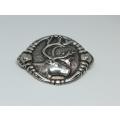 An amazing solid 830 silver antique Scandinavian designer brooch - most likely from Norway