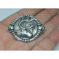 An amazing solid 830 silver antique Scandinavian designer brooch - most likely from Norway