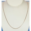9k / 9ct gold oval curb CHAIN: 1.8mm wide, 50cm