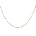 9k / 9ct yellow & white gold Singapore CHAIN, 1.9mm wide, 55cm
