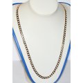 9k / 9ct gold oval curb CHAIN: 6.2mm wide, 55cm