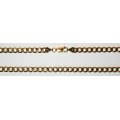 9k / 9ct gold oval curb CHAIN: 6.2mm wide, 55cm