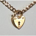 9k / 9ct gold heart working padlock CHARM / CLASP. Ready for you. Last one!