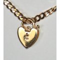 9k / 9ct gold heart working padlock CHARM / CLASP. Ready for you. Last one!