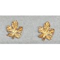 19.2k / 19.2ct Portuguese rose gold maple leaf stud EARRINGS. Ready for you. Last pair!