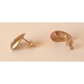 REDUCED MADLY - 10k / 10ct gold teardrop stud EARRINGS: simulated diamonds. Ready for you. Last pair