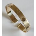 9k / 9ct gold designer BANGLE: a refined, unisex STUNNER. Ready for you. Last one!
