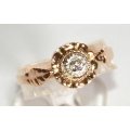 19.2k / 19.2ct Portuguese rose gold Diamond RING: highly detailed. Ready for you. Last one!