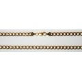 9k / 9ct gold oval curb CHAIN: 6.8mm wide, 60cm