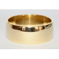 9k / 9ct gold Wedding Band / Ring, 8mm wide, domed, size U or V