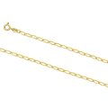 9k / 9ct gold BRACELET: long link, 2.2mm wide, 19cm