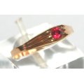 Gypsy RING: synthetic ruby, 19.2k / 19.2ct Portuguese rose gold. Ready for you. Last one!