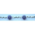 10k / 10ct white gold BRACELET: All seeing eye / evil eye, marina link. Ready for you. Last one!