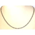9k / 9ct white gold Necklace, simulated diamonds HIGH END. Ready for you. Last one!