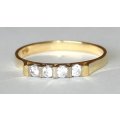 18k / 18ct gold Eternity RING: simulated diamonds  cubic zirconia. Ready for you. Last one!