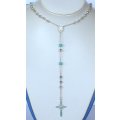 Rosary: sterling silver filigree, turquoise, enamel. Ready for you. Last one!
