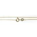 9k / 9ct gold curb CHAIN: 1mm wide, 50cm