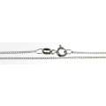 9k / 9ct white gold curb CHAIN: 1mm wide, 45cm