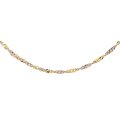 9k / 9ct yellow & white gold Singapore CHAIN, 1.9mm wide, 55cm