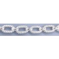 Oval rope BRACELET: 11mm wide, 19cm, sterling silver  GLAMOROUS