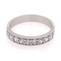 9k / 9ct white gold Eternity RING: simulated diamonds, 4mm wide. Limited!