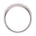 9k / 9ct white gold Eternity RING: simulated diamonds, 4mm wide. Limited!