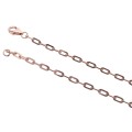 9k / 9ct rose gold paper clip CHAIN: 2mm wide, 45cm