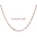 9k / 9ct rose gold paper clip CHAIN: 2mm wide, 50cm