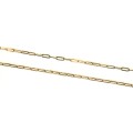 9k / 9ct gold paper clip BRACELET: 4.5mm wide, 19cm