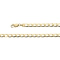9k / 9ct gold CHAIN: oval curb, 4.5mm wide, 50cm