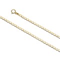 9k / 9ct gold bevelled long curb CHAIN: 2.5mm, 60cm