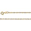 9k / 9ct yellow & white gold Singapore CHAIN, 1.9mm wide, 45cm