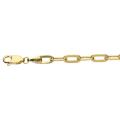 9k / 9ct gold paper clip BRACELET: 3.6mm wide, 19cm