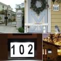 Solar Light House Number Display / Stainless Steel Solar Powered House Number Sign