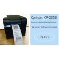 Xprinter XP-235B 2-in-1 58mm Thermal Barcode Label and Receipt Printer