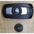 Remote Key Case for BMW 1 3 5 6 Series Smart Key Shell Blade Fob E90 E91 E92 E60 With Battery