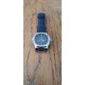 Top Brand Luxury Men`s Wrist Watch Silver Blue