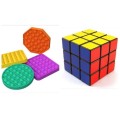 Toy Combo - 1 x Fidget Popit + 1 x Mini Rubik`s cube