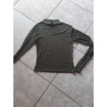 Green turtle Neck Shirt - Size Small