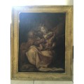 18th or 19th Century Oil on Board Painting