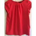FLOWY TOP - RED - DECENIO - SIZE SMALL - LADIES CLOTHING - CLOTHING