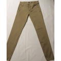 TAN PANTS - FITTED TO THE LEG - TEENAGE GIRL - SIZE 28 - SKINNY