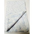 RECEIVING BLANKET - BLUE AND WHITE DOUBLE SIDED -BABY
