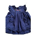 DRESS - GIRL - KIDS - AGE 2 YEARS OLD - NAVY BLUE - MADE IN PORTUGAL - KNEE LENGTH