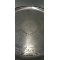 1869 Robert Hennel London Silver Salver Footed Card Tray
