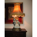 Signed Carlo Mollica Hand Painted  Figurine Lamp. 1930`S ***REDUCED***